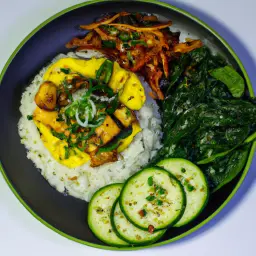 Teaser Image: Jerk Chicken Bibimbap