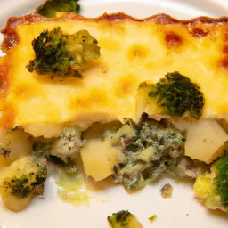 Teaser Image: Blumenkohl Brokkoli Auflauf mit Kartoffeln und gekochtem Schinken