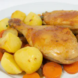 Teaser Image: Gebackene Hähnchenbrust mit Kartoffeln und Gemüse