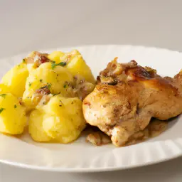 Teaser Image: Gebackene Hähnchenbrust mit Kartoffeln