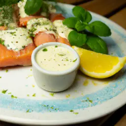 Teaser Image: Gebackener Lachs mit Zitronen-Dill-Sauce