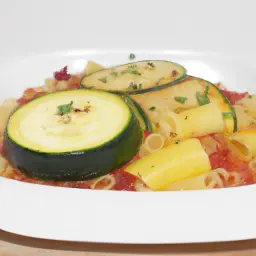 Teaser Image: Gefüllte Zucchini mit Brunoisegemüse und Pasta