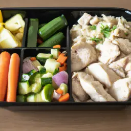 Teaser Image: Gesundes Meal-Prep-Gericht mit Hähnchenbrust und Gemüse