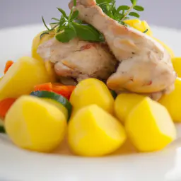 Teaser Image: Hähnchen Schenkel mit Ofenkartoffeln