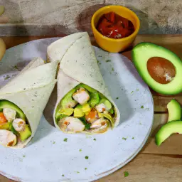 Teaser Image: Hähnchen-Wrap mit Avocado und Hummus