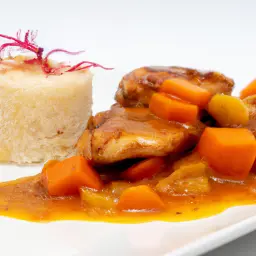Teaser Image: Hähnchenbrust in Orangensauce mit Reis