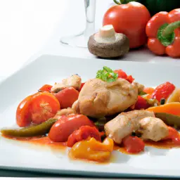 Teaser Image: Hähnchenbrust mit Tomaten-Paprika-Gemüse