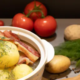 Teaser Image: Kapuśniak ein Spitzkohleintopf mit Kartoffeln Tomaten Dill und Bacon