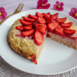 Teaser Image: Kokos-Erdbeer-Torte ohne Milchprodukte