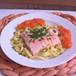 Teaser Image: Lachs mit Bandnudeln