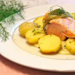 Teaser Image: Lachs mit Pellkartoffeln an Dill-Senf-Sauce