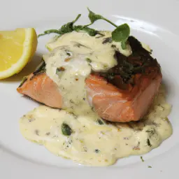 Teaser Image: Lachsfilet mit Zitronen-Kräuter-Butter