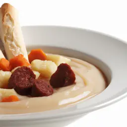 Teaser Image: Oma´s Kartoffelsuppe mit Bockwurst und frischem Baguette