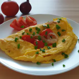 Teaser Image: Omelett mit Tomaten und Zwiebeln