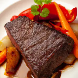 Teaser Image: Rinderbraten mit Gemüse und Klößen