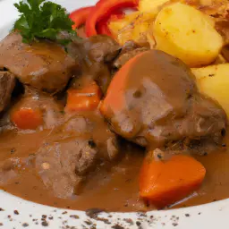 Teaser Image: Rindergulasch mit Knödeln