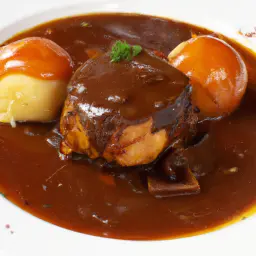 Teaser Image: Schweinebraten mit Dunkelbiersoße und Knödel